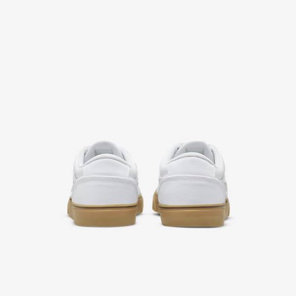 Nike SB Chron 2 Canvas Skate Sko Dame Hvide Lysebrune Lysebeige | NK037ZQU