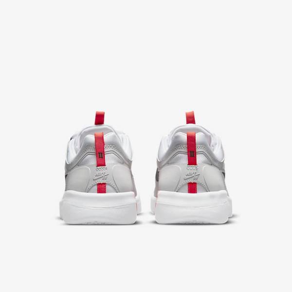 Nike SB Nyjah Free 2 Skate Sko Dame Grå Hvide Lyserød Sort | NK381IDW