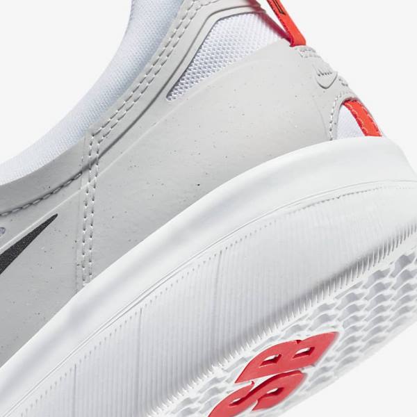 Nike SB Nyjah Free 2 Skate Sko Dame Grå Hvide Lyserød Sort | NK381IDW