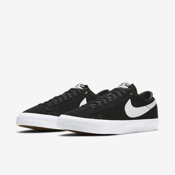 Nike SB Zoom Blazer Low Pro GT Skate Sko Dame Sort Lysebrune Hvide | NK684UMK