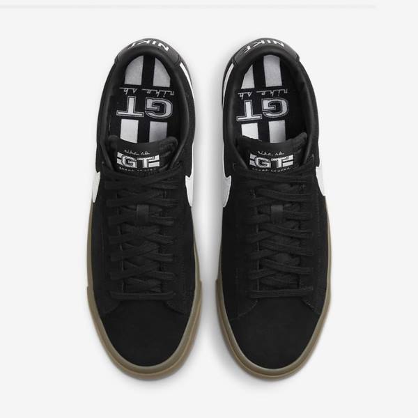 Nike SB Zoom Blazer Low Pro GT Skate Sko Dame Sort Hvide | NK816WDC