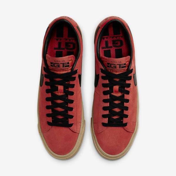 Nike SB Zoom Blazer Low Pro GT Skate Sko Dame Lysebrune Sort | NK974ADW