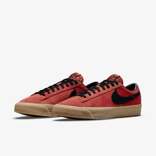 Nike SB Zoom Blazer Low Pro GT Skate Sko Dame Lysebrune Sort | NK974ADW