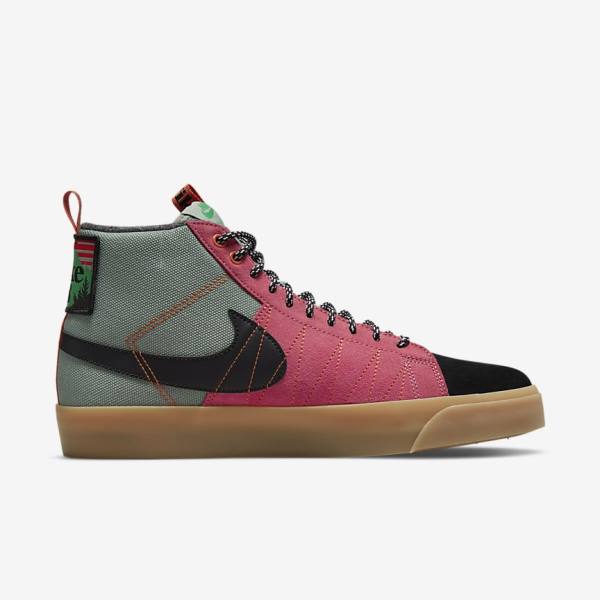 Nike SB Zoom Blazer Mid Premium Skate Sko Dame Hvide Brune Sort | NK691VIG