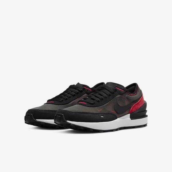 Nike Waffle One Older Sneakers Børn Blå Grå Rød Sort | NK079SYR