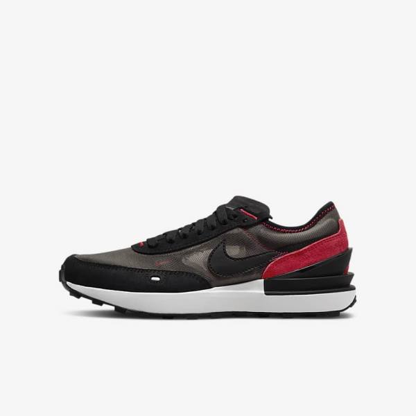 Nike Waffle One Older Sneakers Børn Blå Grå Rød Sort | NK079SYR