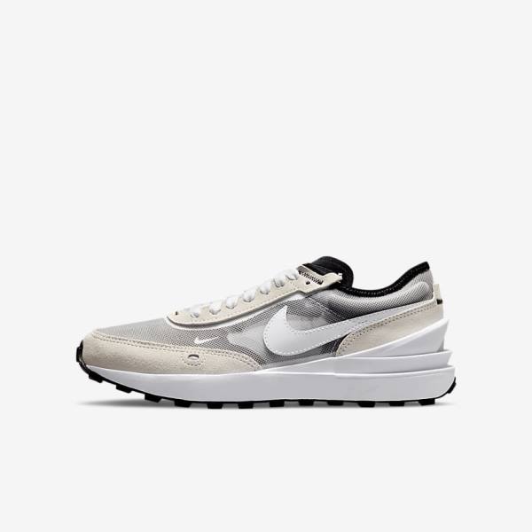 Nike Waffle One Older Sneakers Børn Hvide Sort Orange | NK604SUE