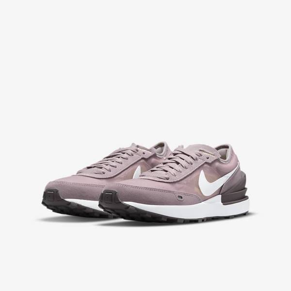 Nike Waffle One Older Sneakers Børn Lyserød Lyselilla Hvide | NK629SBI