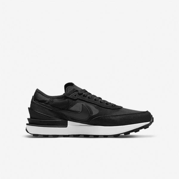Nike Waffle One Older Sneakers Børn Sort Hvide Orange Sort | NK260AMP