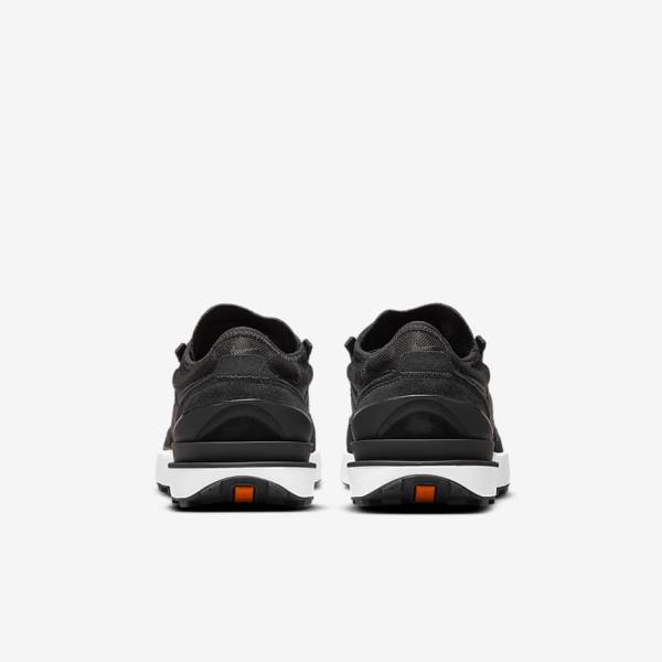 Nike Waffle One Older Sneakers Børn Sort Hvide Orange Sort | NK260AMP