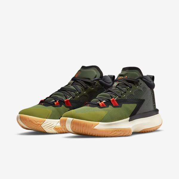 Nike Zion 1 Jordan Sko Herre Mørkegrå Grøn Sort | NK314HLN