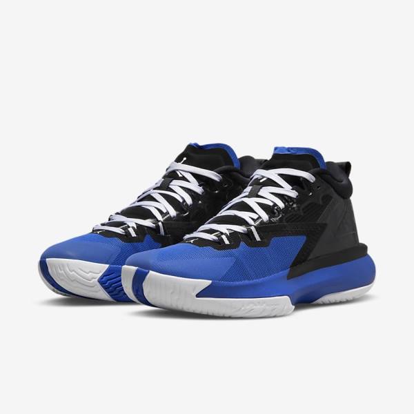 Nike Zion 1 Jordan Sko Herre Sort Kongeblå Hvide | NK625OJK