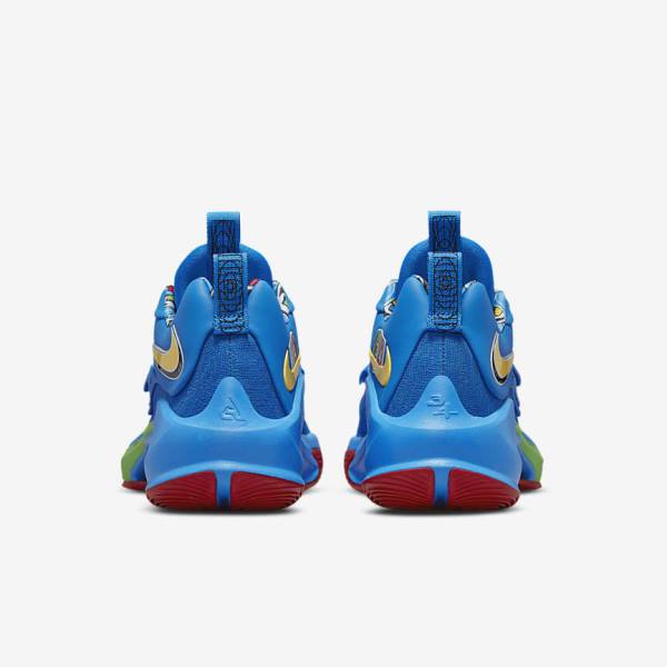 Nike Zoom Freak 3 Basketball Sko Dame Blå Hvide Rød Sort | NK638XPU