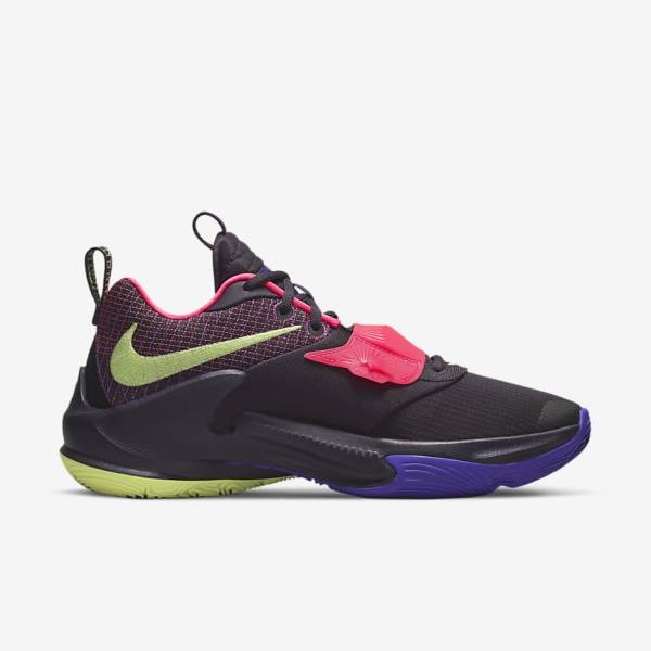 Nike Zoom Freak 3 Basketball Sko Dame Lilla Lyserød Lilla Lysecitron | NK569KAB