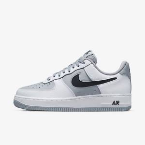 Nike Air Force 1 07 LV8 Sneakers Herre Hvide Grå Sort | NK649QYB