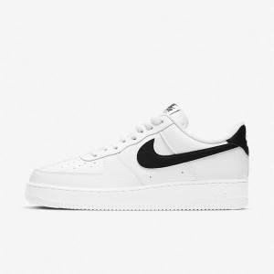 Nike Air Force 1 07 Sneakers Herre Hvide Sort | NK804COZ