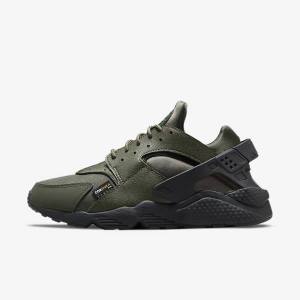 Nike Air Huarache Sneakers Herre Khaki Sort Guld Khaki | NK248HJA
