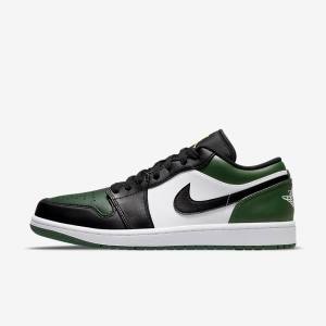 Nike Air Jordan 1 Low Jordan Sko Herre Grøn Hvide Sort | NK179XPH