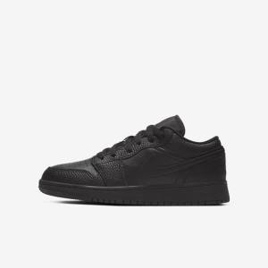 Nike Air Jordan 1 Low Older Sneakers Børn Sort | NK827BTV