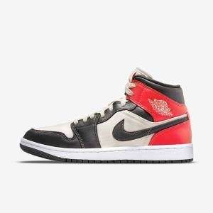 Nike Air Jordan 1 Mid SE Jordan Sko Dame Lysebrune Lyserød Hvide | NK401OCX