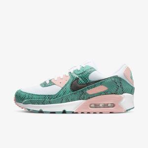 Nike Air Max 90 Sneakers Herre Turkis Hvide Koral Sort | NK390YJS