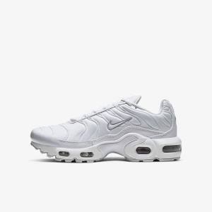 Nike Air Max Plus Older Sneakers Børn Hvide Metal Sølv Hvide | NK092LDV