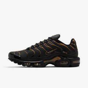 Nike Air Max Plus Sneakers Herre Sort Brune Guld | NK809EFN