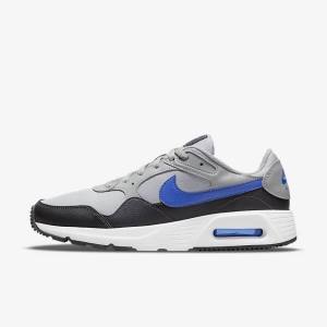 Nike Air Max SC Sneakers Herre Lysegrå Mørkegrå Hvide Kongeblå | NK483OWA