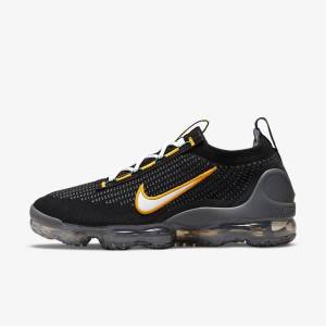 Nike Air VaporMax 2021 FK Sneakers Herre Sort Guld Mørkegrå Hvide | NK971MOG