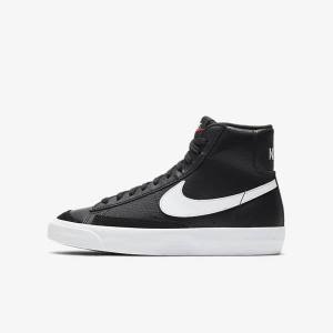 Nike Blazer Mid 77 Older Sneakers Børn Sort Hvide Orange | NK769HUL