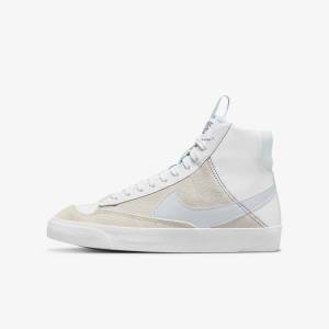 Nike Blazer Mid 77 SE Dance Older Sneakers Børn Hvide Blå Grå | NK485JHU