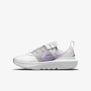Nike Crater Impact Older Sneakers Børn Hvide Grå Lyserød Lilla | NK934YHN