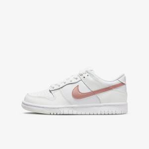 Nike Dunk Low Older Sneakers Børn Hvide Metal Rød Brune | NK256BJF