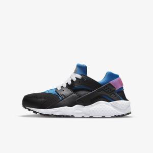 Nike Huarache Run Older Sneakers Børn Sort Lyseblå Lyserød Mintgrønne | NK601WSC