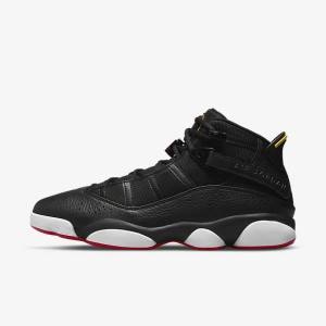 Nike Jordan 6 Rings Jordan Sko Herre Sort Hvide Gul Rød | NK457DRE