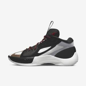 Nike Jordan Zoom Separate Basketball Sko Herre Sort Hvide Blå Grå Rød | NK127XSE