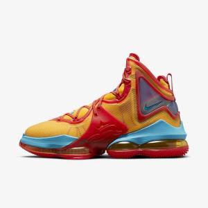Nike LeBron 19 Basketball Sko Herre Hvide Blå | NK872MXJ