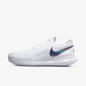 Nike NikeCourt Zoom Vapor Cage 4 Rafa Hard Court Tennissko Herre Hvide Sort | NK631JUZ
