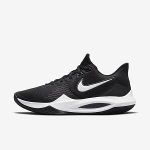 Nike Precision 5 Basketball Sko Herre Sort Mørkegrå Hvide | NK026BIH