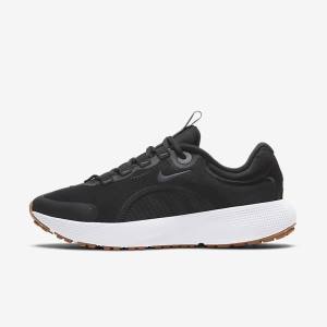 Nike React Escape Run Road Løbesko Dame Sort Mørkegrå Hvide Sort | NK540HAW
