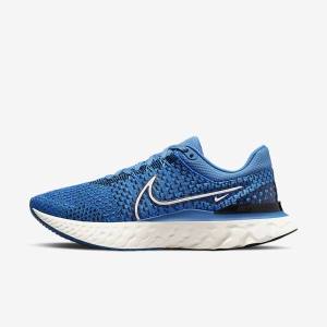 Nike React Infinity Run Flyknit 3 Road Løbesko Herre Blå Sort | NK547BOA