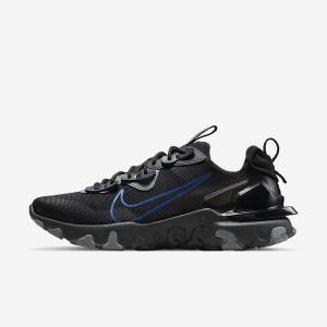 Nike React Vision Sneakers Herre Sort Mørkegrå Kongeblå | NK076QFP