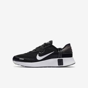 Nike Reposto Older Sneakers Børn Sort Mørkegrå Hvide | NK926QYK