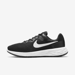 Nike Revolution 6 (Extra Brede) Løbesko Herre Sort Grå Hvide | NK786AHM