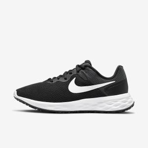 Nike Revolution 6 Next Nature Road Løbesko Dame Sort Mørkegrå Hvide | NK738ZVX