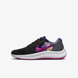 Nike Star Runner 3 SE Older Road Løbesko Børn Sort Lyserød | NK615PWU