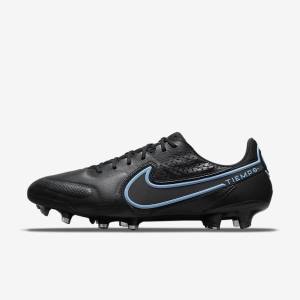 Nike Tiempo Legend 9 Elite FG Firm-Ground Fodboldsko Herre Sort Grå | NK179WCN