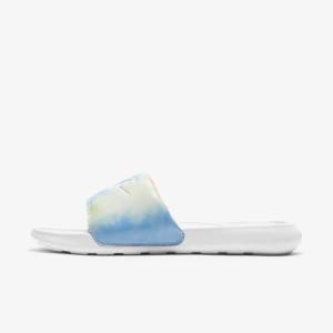 Nike Victori One Print Badesandaler Dame Hvide Lysemango Blå Hvide | NK267UHW