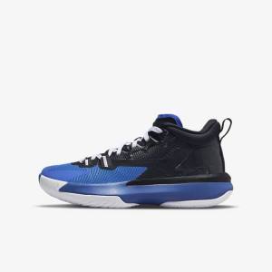 Nike Zion 1 Older Sneakers Børn Sort Kongeblå Hvide | NK291BES