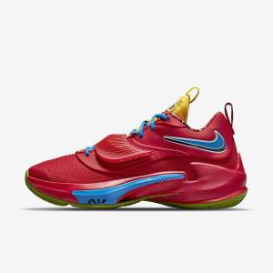 Nike Zoom Freak 3 Basketball Sko Herre Rød Hvide Grøn Sort | NK980ZPG